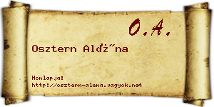 Osztern Aléna névjegykártya
